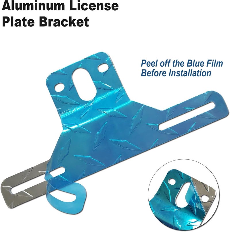 FBJTDQ Trailer License Plate Bracket Frames - 2 Packs Aluminum Heavy-Duty Bracket Holder for Trucks, Trailers, RVs, Boats, Universal License Plates with Mounting Screws, Caps - Image 3